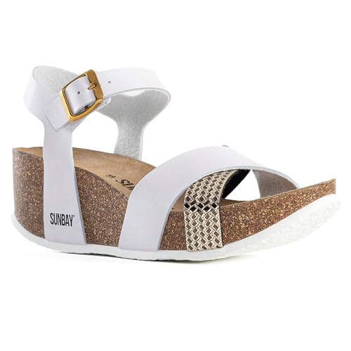 Sandales compensées pour femme Reynosa - Chaussures été talon 7cm confortables