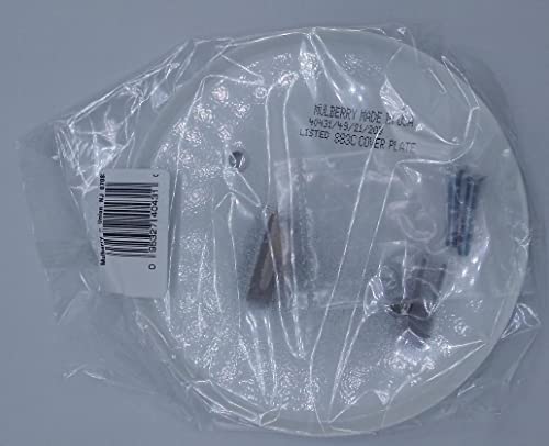 (Pack Of 10) Mulberry Metal 40431, 5 Inch White Metal Ceiling Blank-Up Cover, Used To Cover 3-1/2 Inch Round/Octagon Box Openings In Ceilings Or Walls, Holes Are Spaced 2.75 Inches, Made In Usa #TOP4
