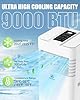 Andizun 9000BTU Air Conditioning Unit, 4-in-1 Portable Air Conditioner, Dehumidifier, Ventilation, Cooling Fan with 3 Speeds, Digital Display & Remote Control, 24 Hour Timer for Room Up to 215sq.ft