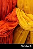  Notebook: Tela, Tela, Rojo, Naranja Cuaderno / Diario / Libro de escritura / Notas - 6 x 9 pulgadas (15.24 x 22.86 cm), 110 páginas, superficie brillante.