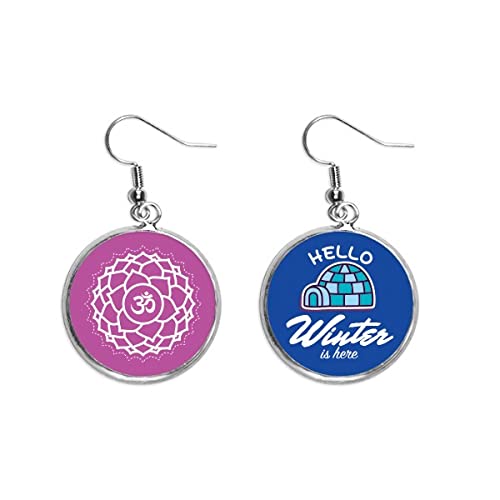 Pendientes de budismo sánscrito el regalo de joyería perfecto con patrón místico de gota