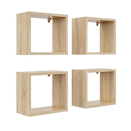 PEZZO DI ARREDO MULTIFUNZIONALE - Il ripiano a muro può essere montato in modo speculare per sfruttare al meglio lo spazio e creare un'atmosfera calda e unica.' Mostra la tua collezione di libri, dischi in vinile o piante e arreda la tua casa con stile.