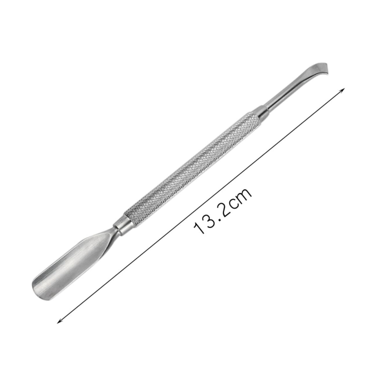 SOESFOUFU 2 Pcs Stainless Steel Nail Cuticle Pusher Set Double-end Exfoliating Scrub Stick Nail Art Polishers Loop Cuticle Pusher Trimmer
