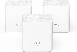 Tenda Sistema Nova Mesh WiFi – Cobre 3500 m² – Rede de malha de banda dupla AC1200 para Internet doméstica – Controle parental – Pacote com 3