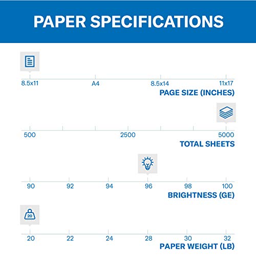 Hammermill Printer Paper, Fore Multipurpose 20 Lb Copy Paper, 8.5 X 11-10 Ream (5,000 Sheets) - 96 Bright, Made In The Usa, 103267C #TOP1