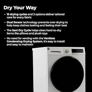 Kenmore 4.0 cu. ft. Ventless Compact Front Load Electric Dryer - with Guard to Reduce Wrinkles & Static - Smart Sensor Drying - LED - ENERGY STAR Certified - White