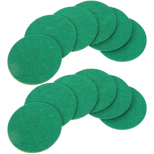 Abaodam 12Pcs Round Pusher Patches for Air Hockey Table Accessories Replacement Felt Mats for Smooth Gameplay and Enhanced Performance for Hockey Games and Enthusiasts