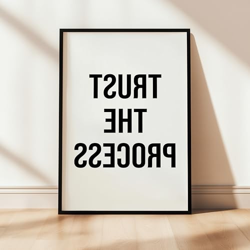 Image of COLOSSAL ART HOUSE Just Try Motivational Wall Frames for Living Room, Dining & Bedroom Wall Decoration - (13x17 Inch, Quote Frame) (TRUST)