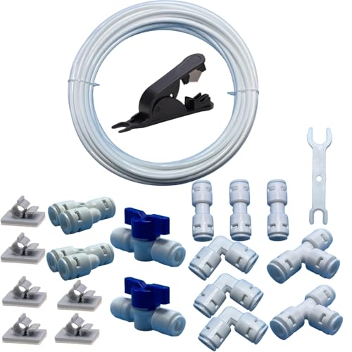 1/4 RO Tubing Kit 32FT Water Line with Quick Connect Fittings