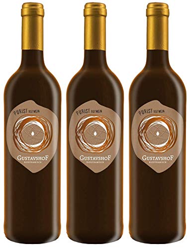 Weingut Gustavshof: 3 Flaschen "Purist" ein Cabernet Bio-Rotwein, Demeter zertifiziert, ungeschwefelt