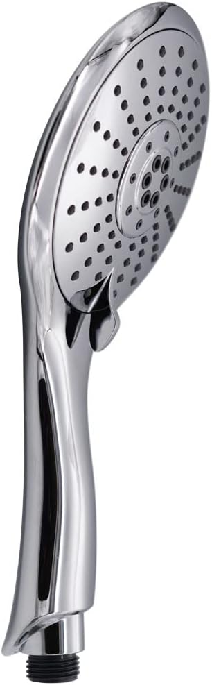 Westbrass HS5601-26 5" Round Thin 5-Function Adjustable Spray Hand Shower, Polished Chrome
