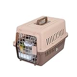 Vogeltransportkäfig, tragbarer Kunststoff-Transportbehälter for Wellensittiche, Kanarienvögel, Zebrafinken, Lovebirds und kleinere Vögel