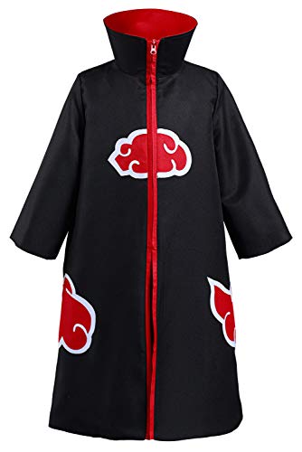 Kids 4th Hokage Cloak Jacket Robe Minato Namikaze Cape Kimono Anime Cosplay Costume Outfit (Small, Akatsuki)