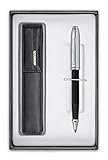Lieferumfang: Cross Townsend Rollerball Schwarz-Chrom, inkl. Mine 8523, Strichstärke 0, 7 mm, Schreibfarbe schwarz, dokumentenecht, mit Stiftetui, in eleganter Luxus Geschenkbox