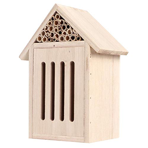 Wooden Insect House,Natural Candlenut Wood Hanging Insect Hotels Bug Room Shelter Nesting Box For Ladybugs, Bee, Butterfly, Beetle Outdoor Garden Decorative (3 Types)(3#) #TOP7