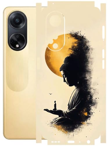 Image of AtOdds - Full Body Back Screen Guard Protector Film - Lamination Wrap Skin Sticker Compatible with Oppo F23 (5G) | Scratchproof Matte Finish (Divine)