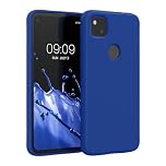 kwmobile Case Compatible with Google Pixel 4a Case - Slim Protective TPU Silicone Phone Cover - Baltic Blue