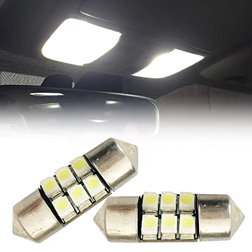 Nslumo Led 27Mm Festoon Light Bulbs 27Mm 28Mm 1.10" 2835 6Smd De3021 De3022 3528 Led Xenon White Interior Lights Bulbs 12Vdc Dome Roof Door Step Light (27Mm) #TOP4