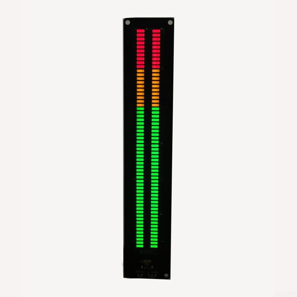 Audio Spectrum Analyzer, AS60 LED Digital Music Spectrum Audio Sound Level Display VU Meter Analyzer Amp