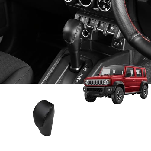 MEKOMEKO ジムニーノマド Jimny Nomade JC74W 専用 シフトノブカバー シフトグリップカバー 内装パーツ ドレスアップ カスタム パーツ プロテクターアクセサリー 爪キズ防止 本革 1PCS【ブラック】JMM-PDTPB