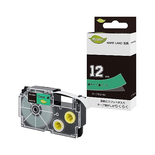 Mylabel XR-12GN �l�[�������h �݊��e�[�v �΃e�[�v ������ ��12mm ����8m �J�V�I