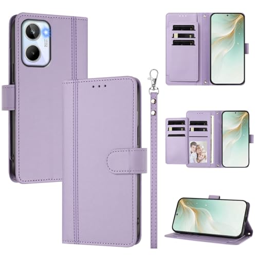 �X�}�z�P�[�X �Ή��@�� for Realme 10 4G �X�}�z�P�[�X�y�E�H���b�g�f�U�C�� �f���A���J�[�h�X���b�g �L���b�V�� �t���b�v���X�^���h �����h�~�zPurple