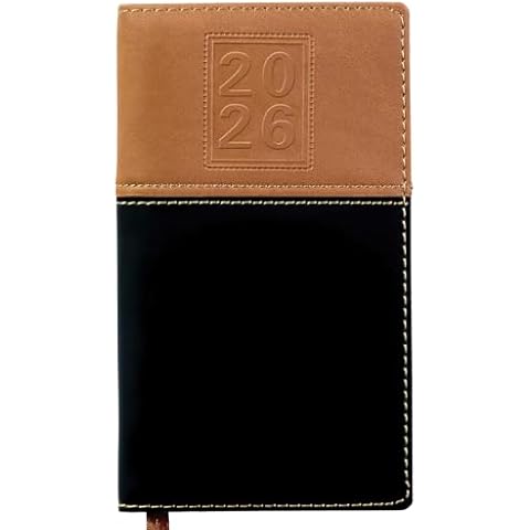 2026 Pocket Planner/Pocket Calendar, 3.5"x6": Includes 14 Months (November 2025 - December 2026) / 2026 Weekly Planner/Weekly Agenda/Monthly Calendar Organizer (Brown/Black) Cover