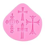 Yosoo DIY Four Shape to The Mold Silicone Kitchen Restaurant Bar Non-stick Cake Decoration Fondant Mold Tool (Cross)