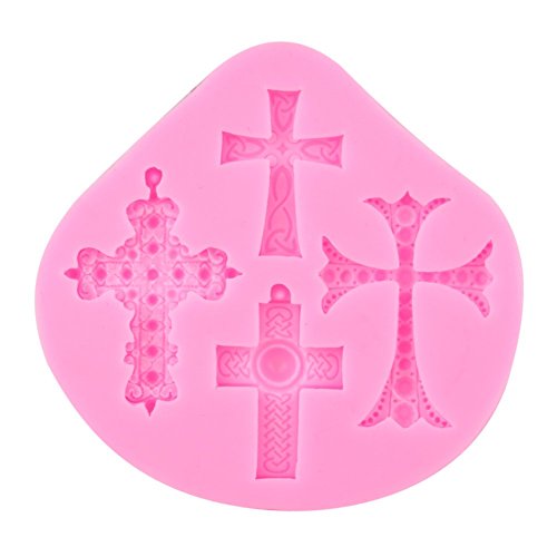 Yosoo DIY Four Shape to The Mold Silicone Kitchen Restaurant Bar Non-stick Cake Decoration Fondant Mold Tool (Cross)