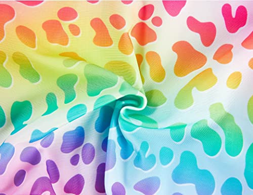 Rainbowsnow One Piece Swimsuit For Girls Size 7-8 Years Old Multicolor Leopard Printed Bathing Suits Hawaiian Surfing Sport Swimwear #TOP4
