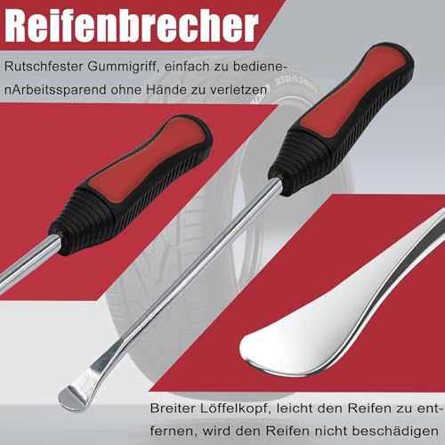 Y.A. LOTUS Montiereisen Reifen Werkzeug für Motorrad, Fahrrad und Scooter Reifenmontage Werkzeug mit Tragbar Reifenheber