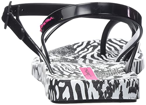 Ipanema Women's Ankle Strap Sandals, Black White Zebra, 8 #TOP2