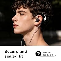 KB EAR IEM, kabelgebundene Gaming-Ohrhörer, 1DD, HiFi-Kopfhörer mit abnehmbarem 2-Pin-C-Kabel für Gamer/Musiker (Schwarz, Typ C mit Mikrofon) – Ansicht 5