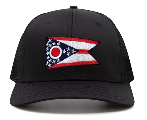 Image of International Tie State Hat for Men and Women, Adjustable Snapback Trucker Baseball Cap with Embroidered Patch