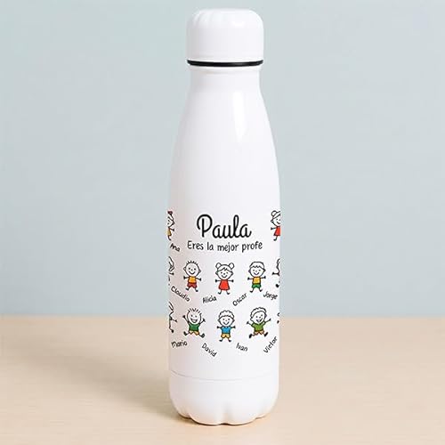Imagen de Transparent Gift Botella Muñequitos Personalizada para Profesores