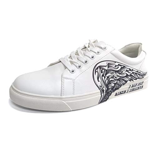 Vostey Men's Fashion Sneakers Mens Casual Dress Shoes | Comfortable Lightweight White PU Lace-up Sneakers Memory Foam Non-slip Walking Office Casual Versatile Style 8 Bmy5011a-black