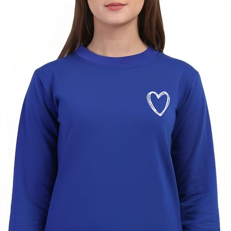 Image of CALM DOWN Round Neck Printed Women Sweatshirt