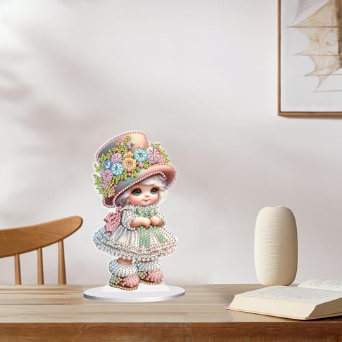 JISHSHAY Diamond Art Desk Ornaments Diamond Painting Desktop Decoration Gem Art Table Top Decorations Gem Painting Table Ornaments Mosaic Kits for Adults Desk Top Kits with Special Drills Fairy Elf - Image 3