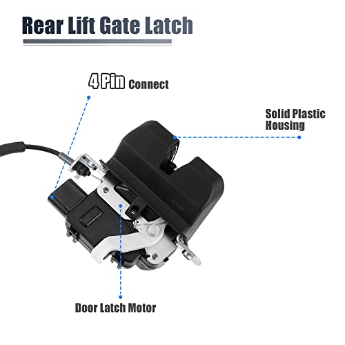 Image of X AUTOHAUX 81230-C5100 Power Tailgate Lift Gate Latch Assembly Rear Trunk Lock Actuator Motor for Kia Sorento 2016-2020
