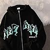 Zip Up Gothic Hoodies for Men 2024 Graphic Personalized with Hood Clothes Y2K Los Angeles Hooded Sweatshirts Loose Fit Soft Goth Comfort with Designs Workou Fall Thin Vintage Black #1