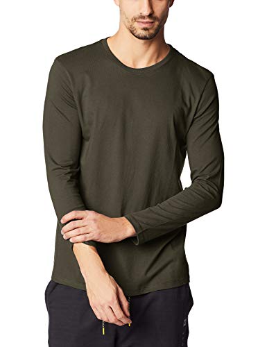 Camiseta manga longa regular World, Hering, Masculino, Verde, P