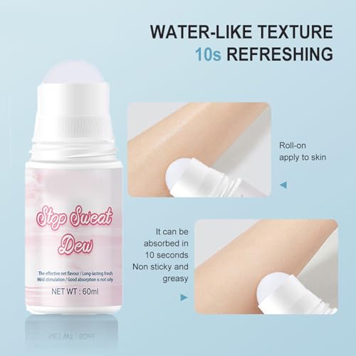 Roll-On Antiperspirant,Cherry Blossom Body Mist,Stop Sweat & Odor,Refreshing Perfume Stick,Not Pungent Body Mist for Women & Men,Excessive Sweat & Odor,Portable Perfume for Women,Long Lasting -60ML - Image 4