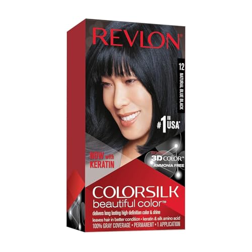 Revlon Colorsilk Beautiful Color, Natural Blue Black [12] 1 ea