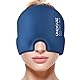 ONLYCARE Migräne Maske, Upgraded Migräne Kühlmaske Schlafmaske Kühlmütze Kühlhaube 360° Gel Surround kühlpads zur Linderung von Migräne, Kopfschmerzen