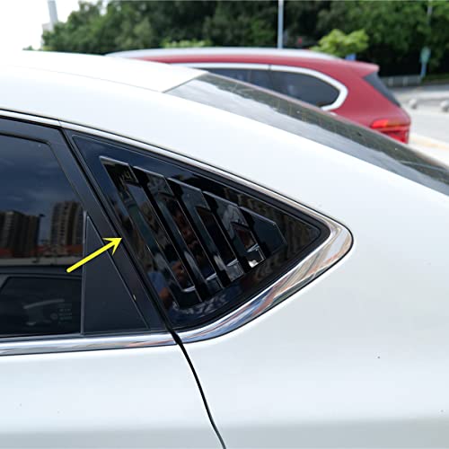 Ziwen 2X Sport Style Gloss Black Quarter Window Scoops Louvers For Nissan Sentra 2013-2019 (Gloss Black) #TOP24