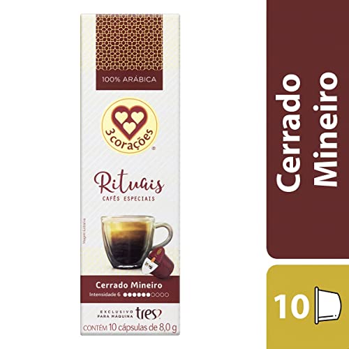3 Corações Cápsula Café Espresso Rituais Cerrado Mineiro - 10 unidades