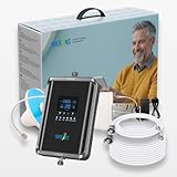 Nikrans Amplificateur Réseau Mobile – Répéteur GSM 900 MHz pour Maison et Bureau   Amplificateur Téléphone   Couverture 150 m²   Certifié CE RoHS   Compatible Orange, Bouygues, SFR, Free etc