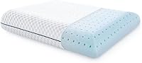 Vista 2 de WEEKENDER Almohada de espuma viscoelástica de gel, 1 paquete tamaño Queen, funda lavable de primera calidad, color blanco y almohada de espuma