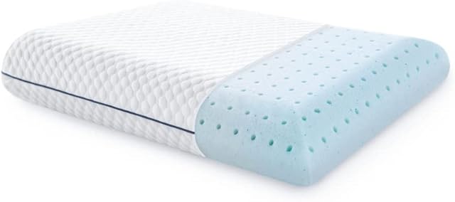 WEEKENDER Gel Memory Foam Pillow  1 Pack Standard Size  Ventilated - Washable Cover,White