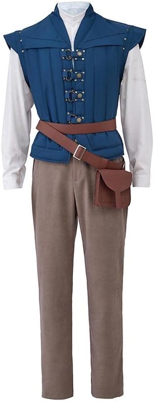 VEECOOCOS Tangled Flynn Rider Costume Mens Halloween Cosplay Outfit